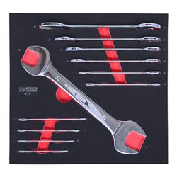 KS Tools SCS CHROMEplus Doppel-Maulschlüssel-Satz, 11-teilig 6-41mm in 2/3 Systemeinlage