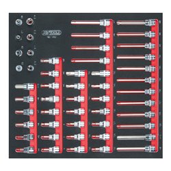 KS Tools SCS CHROMEplus 3/8' Steckschlüssel-Satz, 52-teilig in 2/3 Systemeinlage