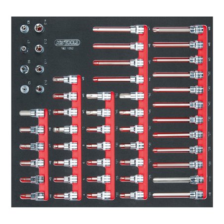 KS Tools SCS CHROMEplus 3/8' Steckschlüssel-Satz, 52-teilig in 2/3 Systemeinlage