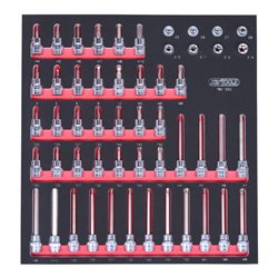 KS Tools SCS CHROMEplus 3/8' Steckschlüssel-Satz, 52-teilig in 2/3 Systemeinlage