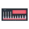 KS Tools SCS CHROMEplus 1/2' Bit-Stecknuss-Satz, XZN, 10-teilig in 1/3 Systemeinlage