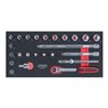 KS Tools SCS CHROMEplus 3/8' Steckschlüssel-Satz, 24-teilig in 1/3 Systemeinlage
