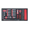 KS Tools SCS CHROMEplus 1/4' Steckschlüssel-Satz,47-teilig in 1/3 Systemeinlage