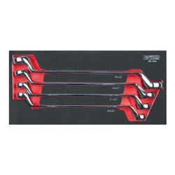 KS Tools SCS CHROMEplus Doppel-Ringschlüssel-Satz, 4-teilig in 1/3 Systemeinlage