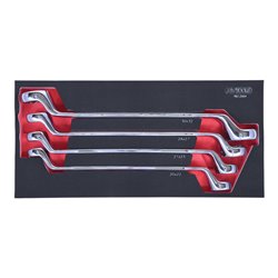 KS Tools SCS CHROMEplus Doppel-Ringschlüssel-Satz, 4-teilig in 1/3 Systemeinlage