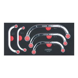 KS Tools SCS CHROMEplus Starter- und Blockschlüssel-Satz, 5-teilig in 1/3 Systemeinlage