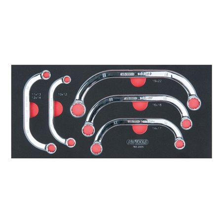 KS Tools SCS CHROMEplus Starter- und Blockschlüssel-Satz, 5-teilig in 1/3 Systemeinlage