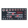 KS Tools SCS CHROMEplus 1/2' Steckschlüssel-Satz, 25-teilig in 1/3 Systemeinlage