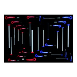 KS Tools T-Griff-Winkelstiftschlüssel-Satz, 18-teilig, in 1/1 Systemeinlage