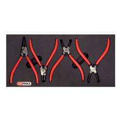 KS Tools Seegering-Zangen-Satz, 4-teilig, in 1/3 Systemeinlage