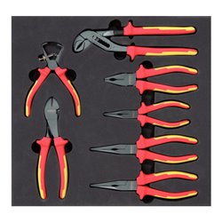 KS Tools Isolierter Zangen-Satz, 7-teilig, in 2/3 Systemeinlage