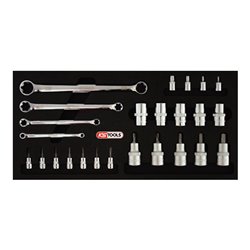 KS Tools CHROMEplus TX E-Profil-Satz, 25-teilig in 1/3 Systemeinlage