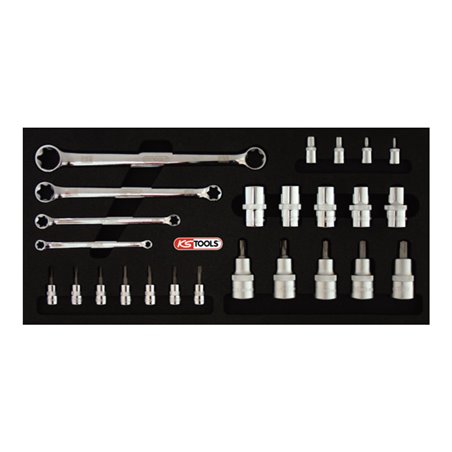 KS Tools CHROMEplus TX E-Profil-Satz, 25-teilig in 1/3 Systemeinlage