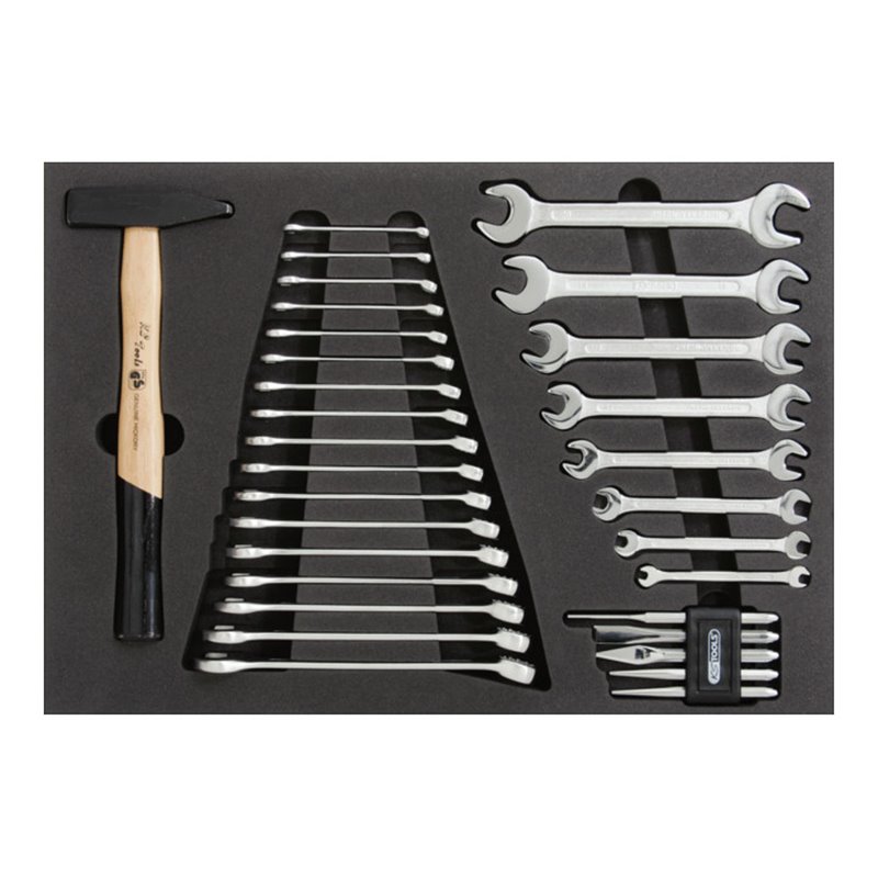 KS Tools CLASSIC Schlüssel- und Hammer-Satz, metrisch, 31-teilig in 1/1 Systemeinlage