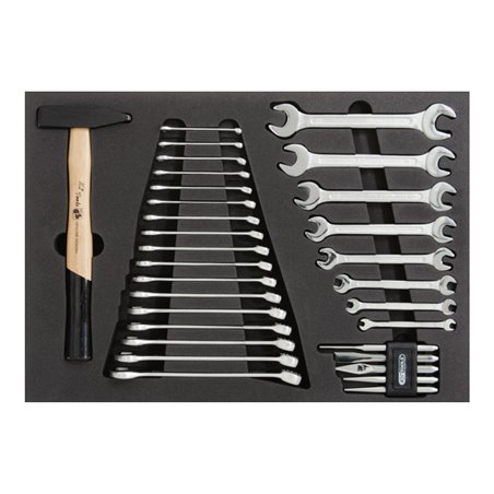KS Tools CLASSIC Schlüssel- und Hammer-Satz, metrisch, 31-teilig in 1/1 Systemeinlage