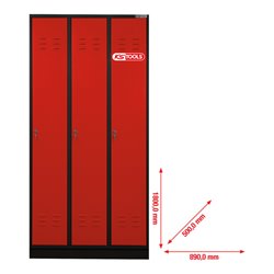 KS Tools Garderobenständer mit 3 Abteilen