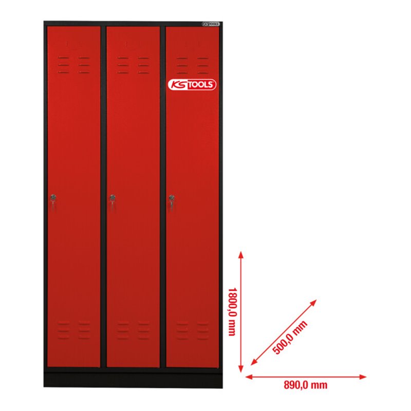 KS Tools Garderobenständer mit 3 Abteilen