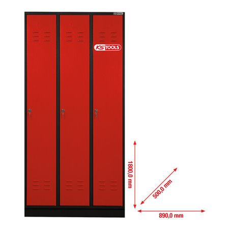 KS Tools Garderobenständer mit 3 Abteilen