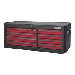 KS Tools MASTERline Großraum-Werkstattwagenaufsatz, mit 8 Schubladen schwarz/rot