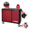 KS Tools MASTERline Großraum-Werkstattwagen, mit 16 Schubladen schwarz/rot