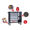 KS Tools MASTERline Werkstattwagen mit 6 Schubladen + 2 Regalböden schwarz/silber