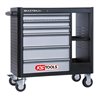 KS Tools MASTERline Werkstattwagen mit 6 Schubladen + 2 Regalböden schwarz/silber