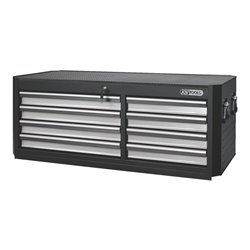 KS Tools MASTERline Großraum-Werkstattwagenaufsatz, mit 8 Schubladen schwarz/silber