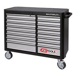 KS Tools MASTERline Werkstattwagen XXL, mit 16 Schubladen schwarz/silber