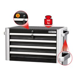 KS Tools ULTIMATEline Werkstattwagenaufsatz,schwarz/silber