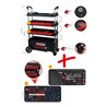 KS Tools BUTLER Werkzeugwagen / Montagewagen, klappbar, absenkbar und verschließbar mit 175 Premium-Werkzeugen