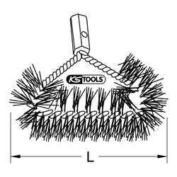 KS Tools Flaschenreinigungsbürste, Ø 50mm