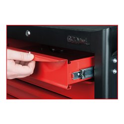 KS Tools ECOline SCHWARZ/ROT Werkstattwagen mit 7 Schubladen