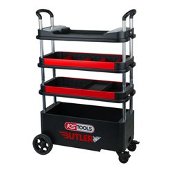 KS Tools BUTLER Werkzeugwagen / Montagewagen, klappbar, absenkbar und verschließbar