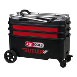 KS Tools BUTLER Werkzeugwagen / Montagewagen, klappbar, absenkbar und verschließbar