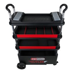 KS Tools BUTLER Werkzeugwagen / Montagewagen, klappbar, absenkbar und verschließbar