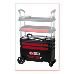 KS Tools BUTLER Werkzeugwagen / Montagewagen, klappbar, absenkbar und verschließbar