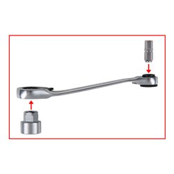 KS Tools 1/4' + 11 mm Durchgangs-Steckschlüssel- und Bit-Satz, 31-tlg.