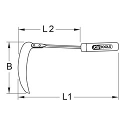 KS Tools BRONZEplus Sichel 250 mm