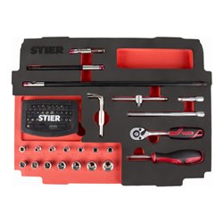 STIER Steckschlüssel-Satz 1/4' 61-teilig im Systainer