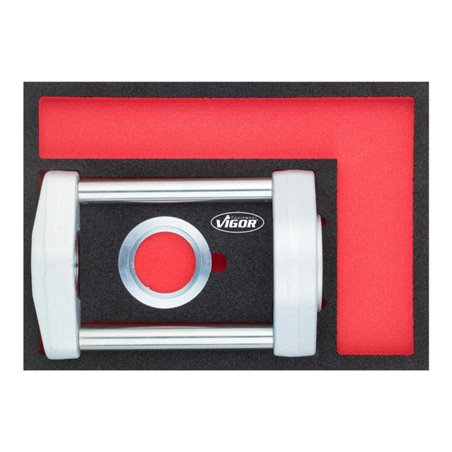 VIGOR Pressstativ mit offener Platte inklusive Adapter um Platte zu schließen V4910 Anzahl Werkzeuge: 9