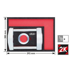 VIGOR Pressstativ mit offener Platte inklusive Adapter um Platte zu schließen V4910 Anzahl Werkzeuge: 9