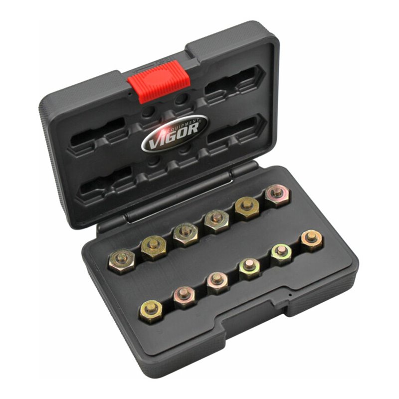 VIGOR Verschlussmuttern-Satz Dieselmotoren V5047 Anzahl Werkzeuge: 12