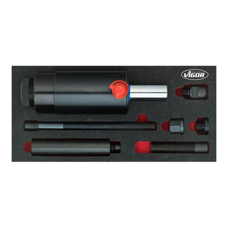 VIGOR Druck- und Zug- Hydraulikzylinder 22t V5058 Anzahl Werkzeuge: 10