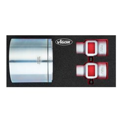 VIGOR Lager-Nabenschalen-Satz inklusive Radlagerfixierung V4908 Anzahl Werkzeuge: 4