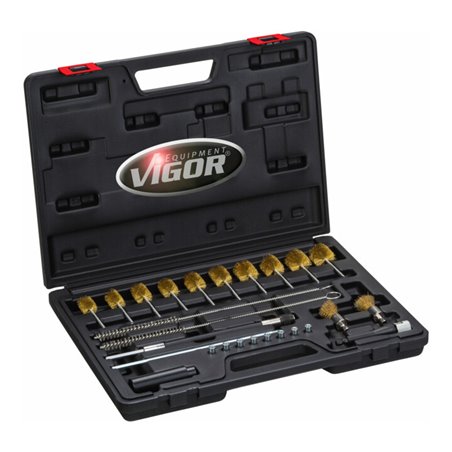 VIGOR Injektorschacht Bürsten-Satz V4943 Anzahl Werkzeuge: 26