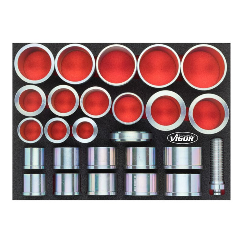 VIGOR Zug- und Druckhülsen-Satz V5066 Anzahl Werkzeuge: 26