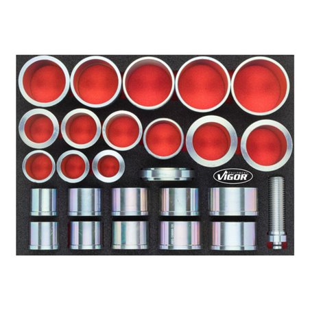 VIGOR Zug- und Druckhülsen-Satz V5066 Anzahl Werkzeuge: 26