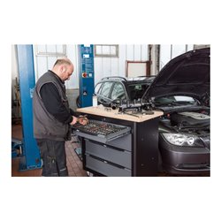 VIGOR Fahrwerk-Werkstattwagen mit Sortiment V5161 Gesamtlänge: 907 mm