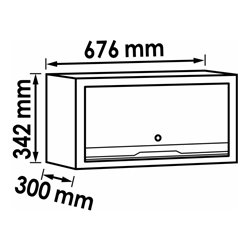 VIGOR Hängeschrank V6000-04 Gesamtlänge: 676 mm