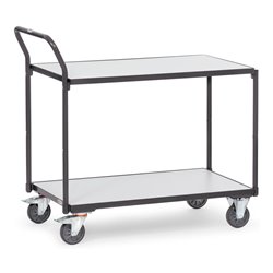 fetra ESD-Tischwagen 300 kg, mit 2 Böden, elektrisch leitfähige Ausführung